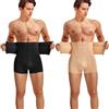 SUIUOI Confezione da 2 pantaloni da uomo con figura modellante, a vita alta, modellanti addominali, da uomo, con elasticizzati, imbottiti, per sport