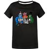 TBNRFrags Maglietta da bambino Gorilla Tag Gaming con stampa grafica 3D a maniche corte girocollo t-shirt rossa nera taglie 4-13 anni