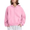 SCBFDI Sottogiacca Donna Elegante, Felpa Lunga Donna, Giacca di Base Esterno Manica Lunga Felpa Taglia Grossa Autunno Morbido con Zip Adatto Tinta Unita