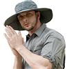 ZLYC Cappello da sole a tesa larga da uomo protezione UV Safari cappello Boonie cappello estivo da pescatore