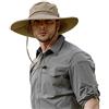 ZLYC Cappello da sole a tesa larga da uomo protezione UV Safari cappello Boonie cappello estivo da pescatore
