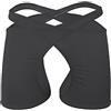 THSCWY Perizoma da uomo con spalline incrociate sexy da uomo, perizoma a T che sfoggiano il sedere, boxer mutande (nero)