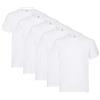 Fruit of the Loom Pack of 5 Heavy Cotton Men's T-Shirt + Free Web-Textilien24 Fabric Bag - S M L XL XXL 3XL - Various Colour Sets