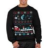 Graphic Impact Inspired Space War Theme Galaxy Spray Ugly Xmas Jumper Felpa Natale Adulti Unisex Maglione Maglione Natale Maglione