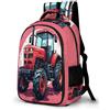 TNFHSOFT Zaini Trattore Bambini Scuola Zaino Borsa Scuola 3D Stampato Selvatici Borsa Scuola Per Ragazzi Donne Elementare E Scuola Media Studenti,Regali Per Ragazzi E Ragazze