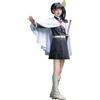 Satdflie Demon Slayer Cosplay Costume Kimono Robe Suit con cintura Set completo uniforme Natale Outfit Anime Fans Regalo