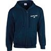 Cyclops Print Scotland Six Nation Rugby Split Text ZIP Felpa con cappuccio da uomo, colore blu navy, Marina Militare, L