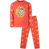 Harry Potter - Pigiama per Bambini - Pigiama a Maniche Lunghe con Motivo Hogwarts - Indumenti da Notte in Cotone 100% - Merchandise Ufficiale