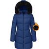 Tuopuda Cappotto Giubbotto Donna Invernale Giacca Cappotti Imbottita Caldo Parka Slim Fit Felpa con Cappuccio in Pelliccia Staccabile Giacche Trapuntato Giaccone Outdoor