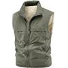 Generico Gilet Zip Uomo in Pile Smanicato Pullover Maglione con Cerniera Intera Moda Giacche Tinta Unita Casual Calda Cappotto Senza Maniche in Cotone Trekking Sportivo Outwear Giacca Invernale Antivento Uomos