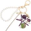 SHERCHPRY 1Pc Stelle Marine Portachiavi Catena Chiave Dell'Automobile Decorazione Chiave Fob Delicato Pendente Utile Portachiavi Pendente Del Sacchetto Decorativo Anello Chiave Stella Di