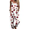ENEN Salopette Premaman Donna in Lino di Bambù con Spalline Regolabili, Motivi Animalier Tuta Premaman Donna con Tasche Gamba Larga Overalls Casual Jumpsuit Playsuit per Maternità