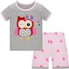 Langubaby Pigiama Ragazza Estivo Cotone Maniche Corte + Pantaloncini 2 Pezzi Biancheria da Notte per Bambina 1-12 Anni