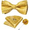 DiBanGu Bretella elastica classica a pois da uomo, a forma di Y, 6 bottoni unisex | Cravatta intrecciata, liscia e setosa, motivo cachemire, facile da abbinare, fazzoletto da taschino, gemelli, affari, feste