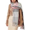 Longwu Donna Morbida sciarpa in lana di cashmere Grande scalda Pashminas e avvolgente coperta con stola calda