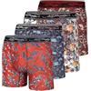 ED HARDY Boxer da uomo, confezione da 4 pezzi, biancheria intima in tessuto morbido, chiusura a strappo, lavabili in lavatrice, comodi boxer elasticizzati