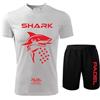Zena Padel Zena divisa padel T-SHIRT E PANTALONCINO - uomo abbigliamento completo - kit tecnico pantaloncini con tasche - paddle completino cool dry - paddel made italy shark