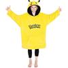Pokémon Felpa con Cappuccio Bambini Adolescenti, Anime Gengar Pikachu Coperta Indossabile Pile con e Senza Cuscino Integrata