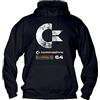 Social Crazy Felpa Uomo con Cappuccio Basic Top qualità Top vestibilità - Commodore 64 ANTICHIZZATO Home Computer Vic 20- Divertente Humor Made in Italy
