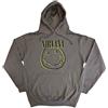 Rock Off officially licensed products Nirvana Felpa con Cappuccio Inverse Smile Band Logo Ufficiale Unisex Charcoal Size M