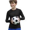 Re Tech UK - Maglia intima in cotone con fori per i pollici - Pelli leggere per ragazzi - Top termico per bambini - Strato inferiore - Camicia a maniche lunghe bianca o nera - Strato base per calcio e