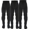 AQUILONE 0-14 Collant Bambina 50 Denari, Calze in Morbida Microfibra Elasticizzata e Coprente, Made in Italy - 3 Paia (Nero, 10)