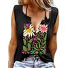 Sxkayxr Top Canotta Donna Estiva Grafica Casual Scollo a V Camicetta Donna Sexy T Shirt Donna Senza Maniche Canotte Top Donna Elegante