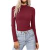Aottori Maglia Donna Collo Alto Lupetto Maniche Lunghe Elegante Maglietta Interna Termica Dolcevita Slim Fit Top Basic Sottogiacca Autunno Inverno