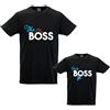 Babloo Coppia di T-Shirt Magliette Papa' E Figlio/Figlia Idea Regalo Festa del Papa' The Boss The Baby Boss