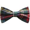 King & Priory Papillon con Classico Disegno Scozzese Verde Scuro & Nero