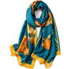 Trillion London® - Sciarpa in seta da donna, firmata, collezione primaverile, leggera, scialle avvolgente, beige, adatta per la vita quotidiana e viaggi, finitura liscia e morbida