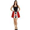 The Dragons Den Adults Queen of Hearts Skater Skirt World Book Day Movie Fancy Dress Costume Accessory