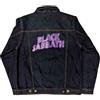 Black Sabbath Denim Giacca Classic Wavy Band Logo Nuovo Ufficiale Unisex Blu Size S