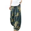 Di Yi Jia1 Pantaloni da Donna in Stile Cinese Primavera Estate Moda retrò Stampa 3D Pantaloni Larghi
