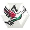 RPLIFE Ombrello da viaggio antivento compatto da viaggio, ombrelli per zaini/borse, sole, bandiera della Palestina, simbolo della pace