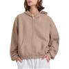 SCBFDI Sottogiacca Donna Elegante, Felpa Lunga Donna, Giacca di Base Esterno Manica Lunga Felpa Taglia Grossa Autunno Morbido con Zip Adatto Tinta Unita
