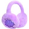 IHCEMIH Paraorecchie per ragazze e donne, in morbido peluche, regolabile, con paillettes, accessori invernali, morbidi paraorecchie per corsa, sci, protezione dal vento e dal freddo, regalo per