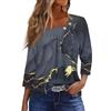 SCBFDI Completo Donna Elegante Cerimonia, Maglie Donna Lavoro Primavera Camicia Manica a Sette Punti Hawaiano Pulsante Sottile Girocollo Stampa più, Camicia Donna Elegante Cerimonia