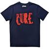 Rock Off officially licensed products The Cure T Shirt Band Logo Nuovo Ufficiale Unisex Navy Blu