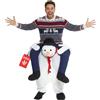Morph Pupazzo di Neve a Cavalluccio Adulto, Costume Halloween Adulto | Tuta Integrale Bianca, Cappuccio con Pon Pon & Gambe Posticce, Perfetto per Halloween, Sempre un Successo