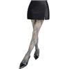 Mrotrida Collant da donna in pizzo con motivo floreale retrò rosa fiori cavi Mesh Leggings a rete carino Lolita collant