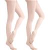 MANZI Collant professionali convertibili da danza da donna, ultra morbidi, per danza e transizione