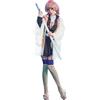 Satdflie Demon Slayer Costume Cosplay Kimono Abito con cintura Set completo unisex Abito di Natale e Halloween Regalo per fan degli anime, Kanroji Mitsuri, taglia M