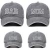 AMateschitz Berretto da baseball DAD Mama MINI Genitore Bambino Cappellino da baseball Unisex Vintage Berretto da baseball Classico Cotone Cappello da baseball Regolabile Cappello da baseball Famiglia