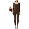 LIPIODOL Intimo Termico Donna Maglia Termica Donna Lunga Fodera in Micro Pile Pigiama Abbigliamento Intimo Canottiera Calda Elegante Elastica Traspirante Sportiva