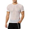 Casey Kevin Maglia a Rete Uomo Sexy Trasparente Camicia Rete T Shirt Mesh Fishnet Discoteca Maglietta Muscoli Clubwear Party Night Street Style