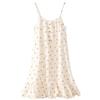 ACMEDE Camicia da Notte Senza Maniche Donna Cotone Pigiama con Spalline Regolabili, Donna Elegante Floreale Camicia da Notte Estivo di Cotone Comodo Pigiama Casual Fiore Vestito per Donne