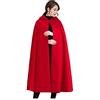Yimidear Donna Cappotto Mantello con Cappuccio Misto Lana Poncho Mantella Lungo Cape Impacco del Mantello (Rosso)