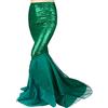 HodJIU Costume Sirena Gonna a coda di sirena Donna Costume Pesce Cosplay Gonna lunga Fianchi Lustrino Brillante Carnevale Costume da Sirena Vestito Principessa Adulto S-XL
