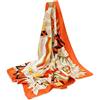 LumiSyne Sciarpe Di Seta Donna Foulard Quadrata Stampata a Cavallo Artistico Retrò Sciarpa Leggera Fazzoletto Da Collo Decorativo Copricapo Fascia Per Capelli Multifunzionali Bandane